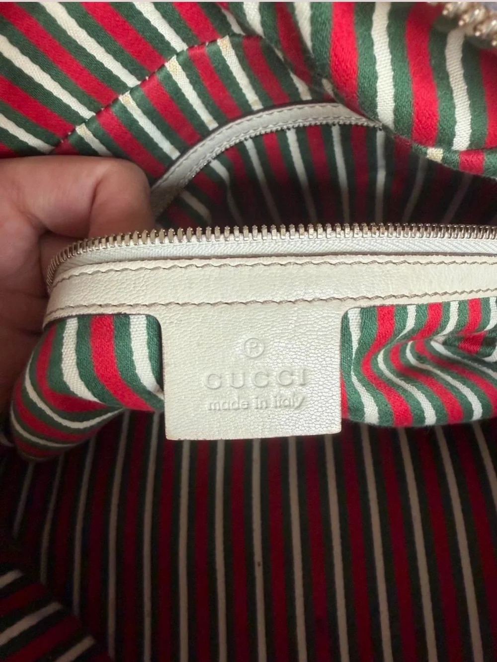 Gucci Leather Bamboo Wave bag